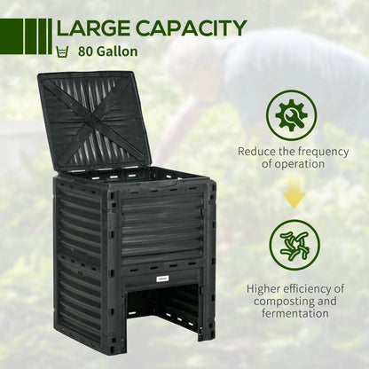 Outdoor Compost Bin, Fast Soil Creation, 80 Gallon, Green Outdoor Compost Bin at Gallery Canada