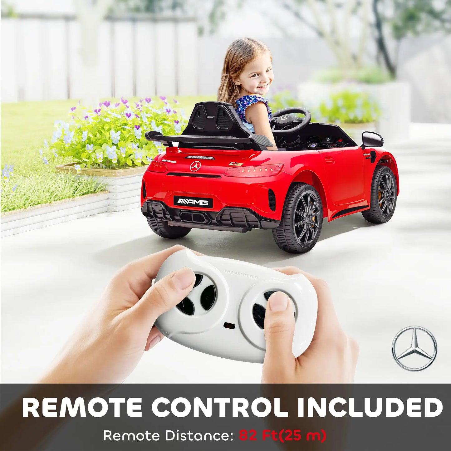 Mercedes-Benz AMG GTR Licensed 12V Kids Electric Car, Red Electric Toy Cars at Gallery Canada