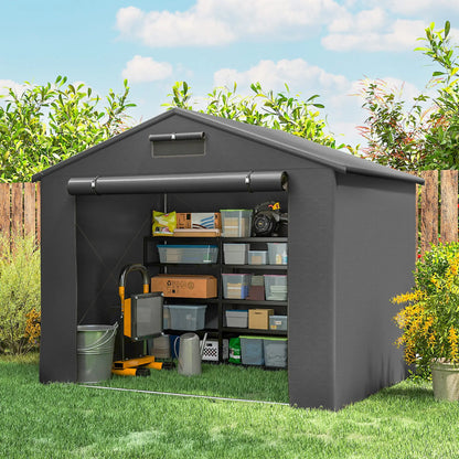 8' x 6' Portable Shed, Waterproof Bike Tent, Dark Grey