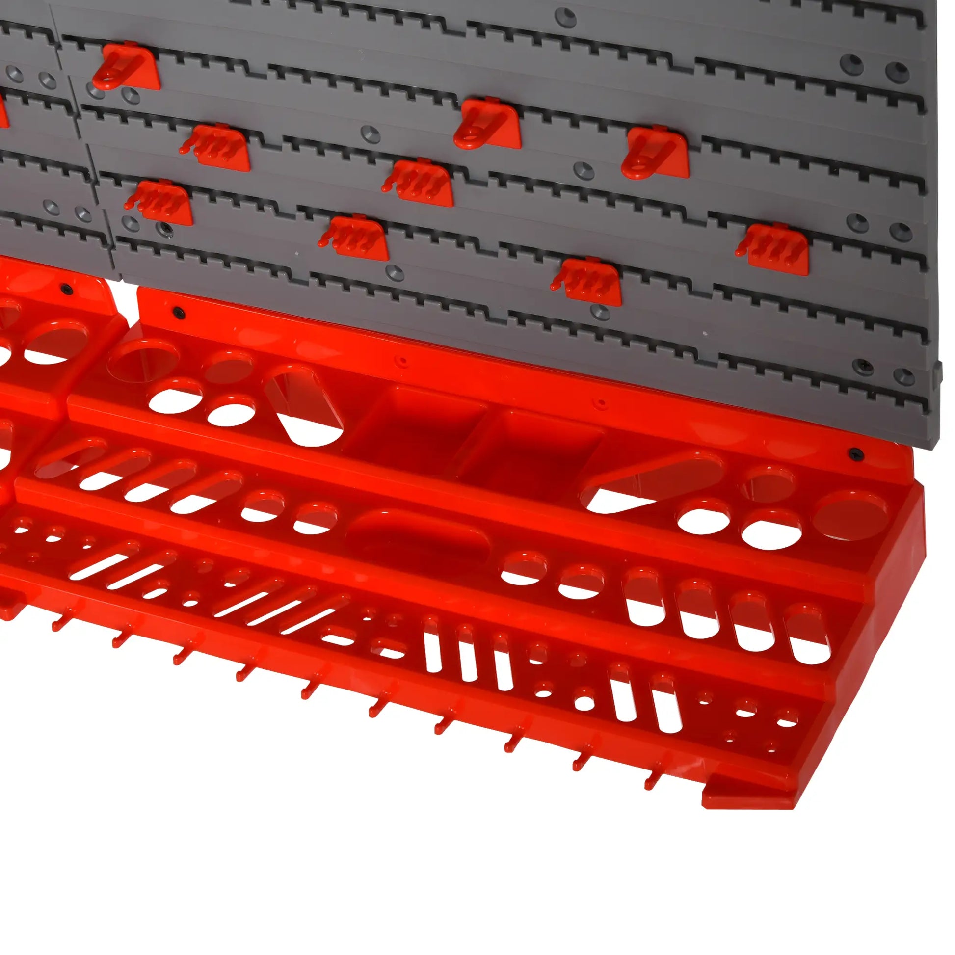 54 Piece Plastic Pegboard Panels, Wall Mounted Garage Storage, 50 Hooks, Red Tool Organizers at Gallery Canada