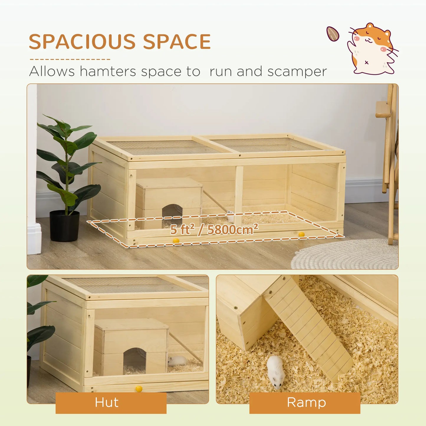 Small Animals Hutch With Sliding Tray, Play House, Natural Wood Hamster Cages at Gallery Canada