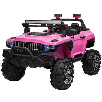 2-Seater Kids Police Car, 12V 7AH Remote Control, Pink Electric Toy Cars at Gallery Canada