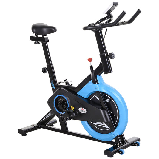 Stationary Exercise Bike, 13lbs Flywheel Belt Drive Training Bicycle, w/ Adjustable Resistance LCD Monitor - Gallery Canada