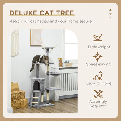 53 Cat Tree Tower, Kitten Activity Centre, Scratching Posts, Grey Cat Trees at Gallery Canada