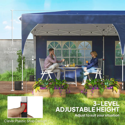 10 x 20 ft Pop Up Canopy Tent, UPF 50+, 6 Sandbags, Dark Blue Pop Up Canopies at Gallery Canada