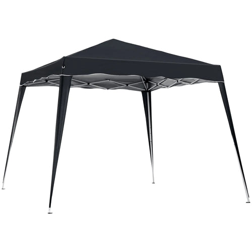 8' x 8' Pop Up Canopy, Foldable Outdoor Tent, Portable with Carrying Bag, Black