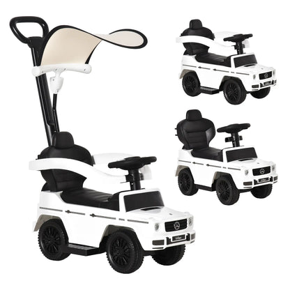 Licensed Push Car, 3-in-1 Toddler Sliding Car, White Push Cars for Toddlers at Gallery Canada