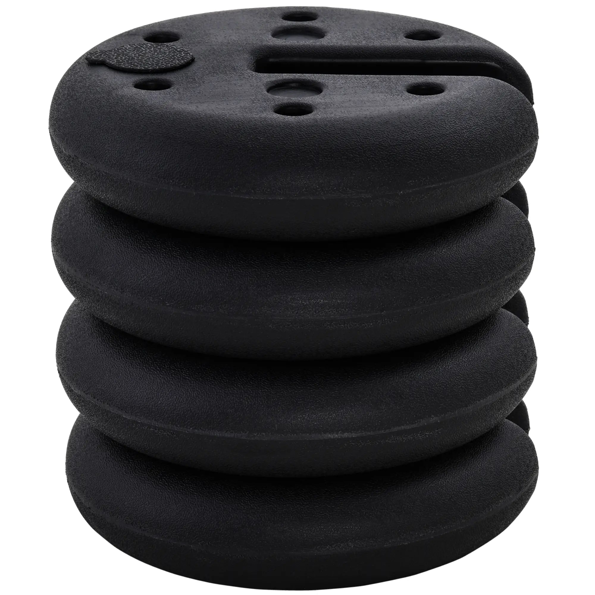 Set of 4 Party Tent Canopy Weight Plates, Gazebo Anchor Base Weights Umbrella Bases Black at Gallery Canada