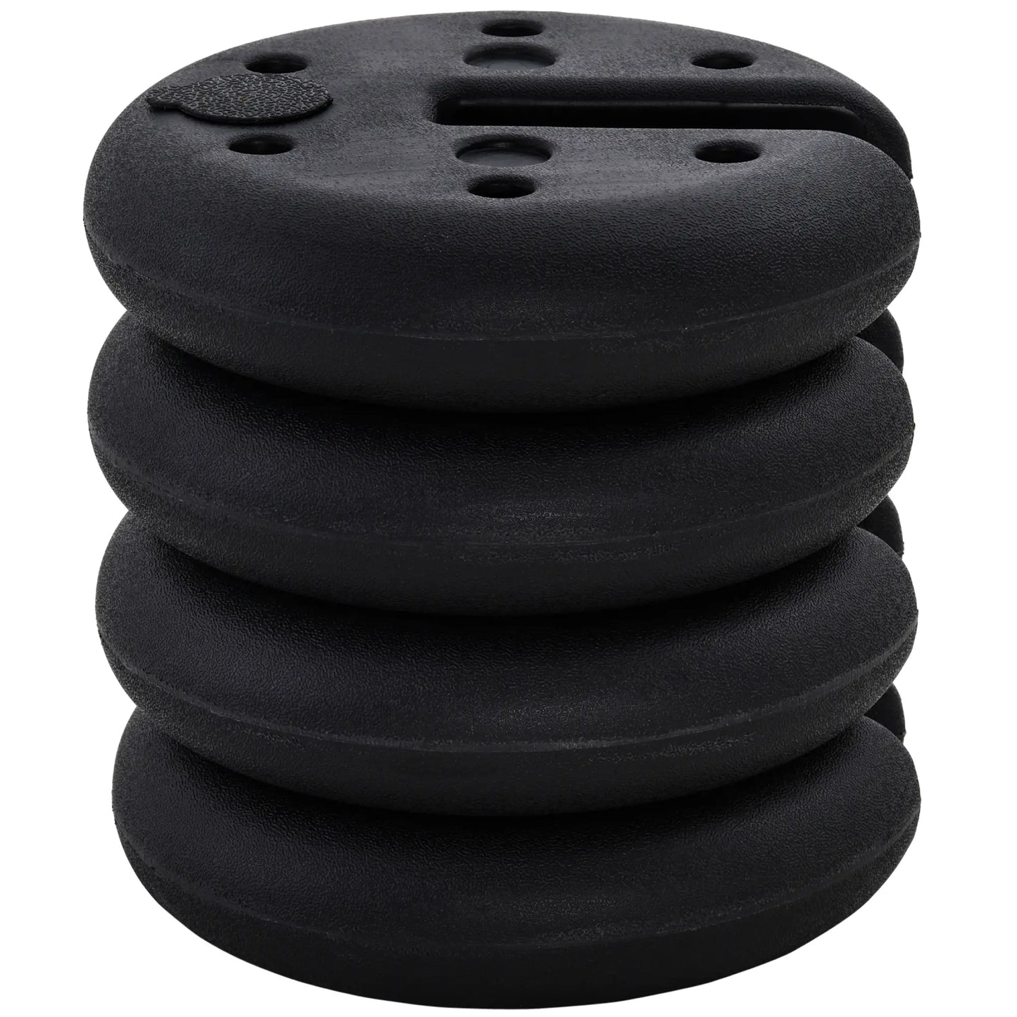 Set of 4 Party Tent Canopy Weight Plates, Gazebo Anchor Base Weights Umbrella Bases Black at Gallery Canada
