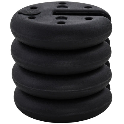 Set of 4 Party Tent Canopy Weight Plates, Gazebo Anchor Base Weights Umbrella Bases Black at Gallery Canada