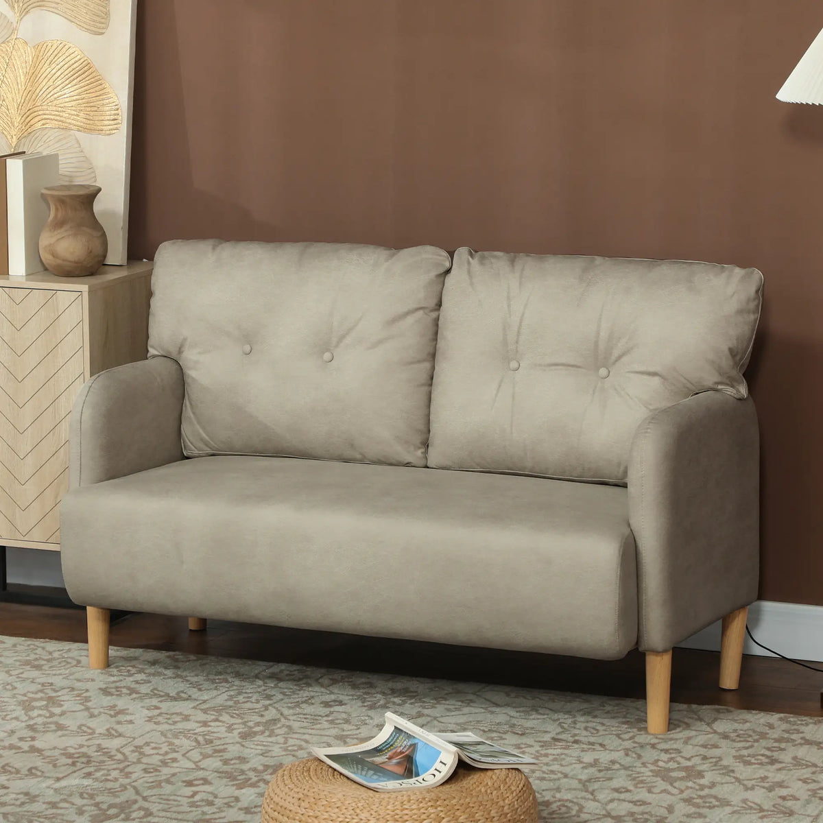2 Seat Sofa, Upholstered Couch, Beige 2-Seater Sofas at Gallery Canada