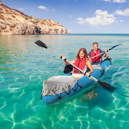 2-Person Inflatable Kayak, Foldable Fishing Boat, Aluminum Oars, Blue Water Sports & Boating Supplies at Gallery Canada