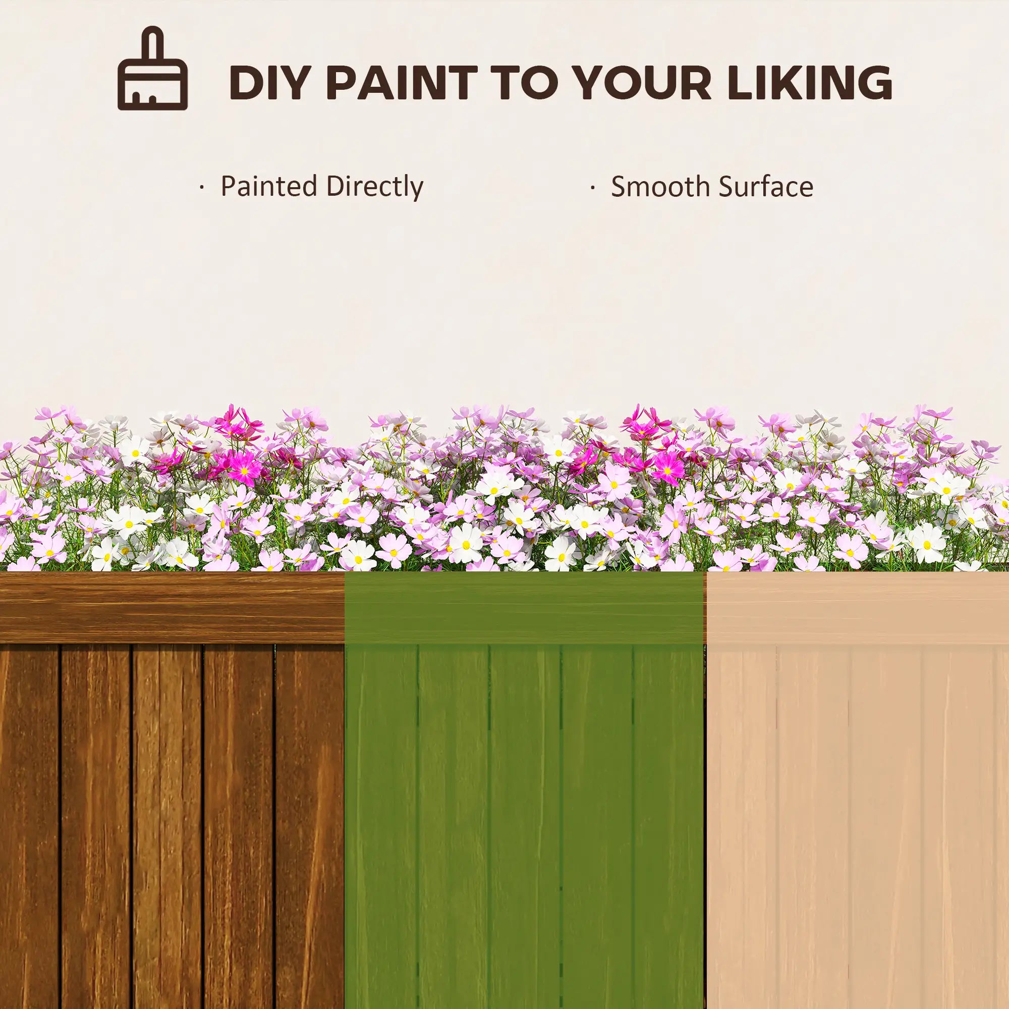 Foldable Elevated Planter Box, Wooden Raised Garden Bed, Carbonized Wooden Planter Boxes at Gallery Canada