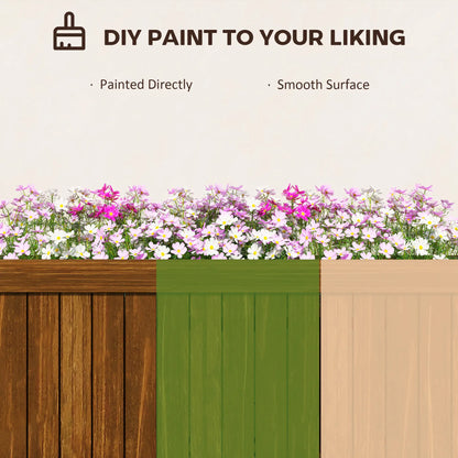 Foldable Elevated Planter Box, Wooden Raised Garden Bed, Carbonized Wooden Planter Boxes at Gallery Canada