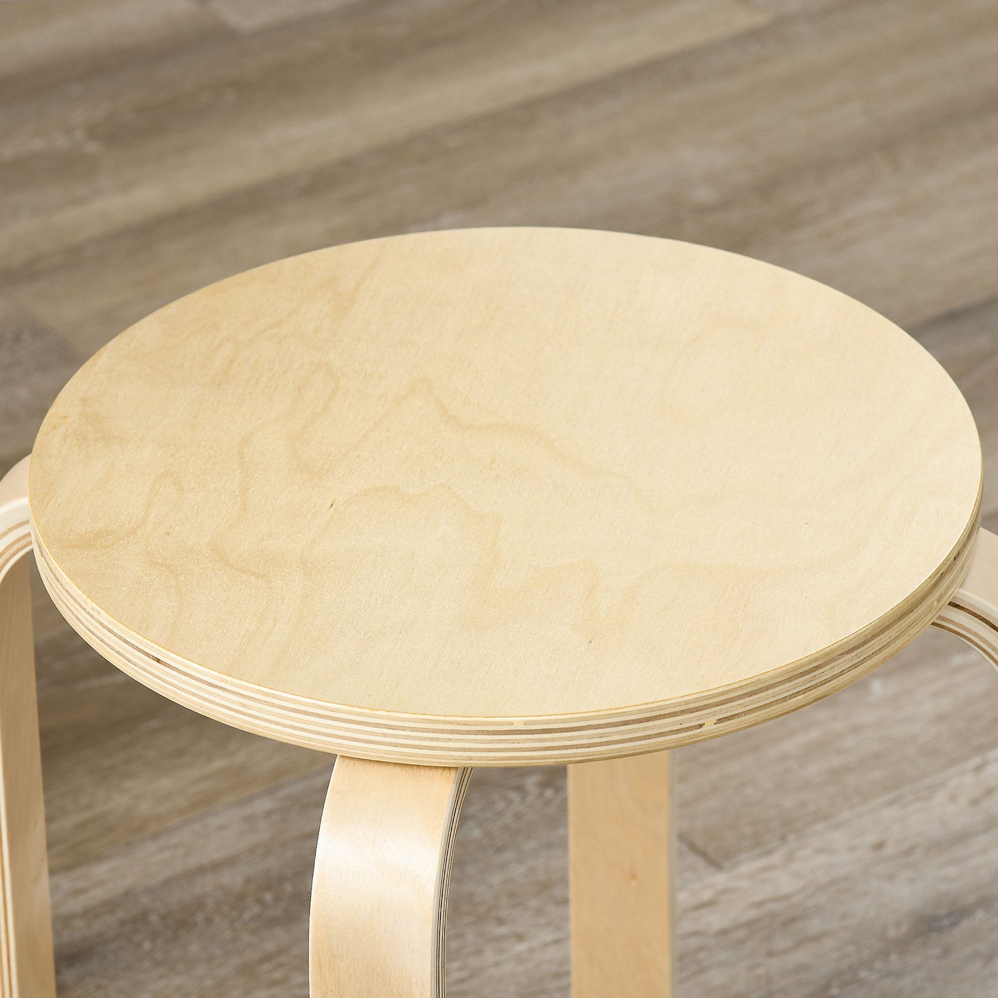 Round Stackable Chairs Set of 4, 18-Inch Backless Stacking Stools for Kitchen, Dining Room, Office, Outdoors Bar Stools at Gallery Canada