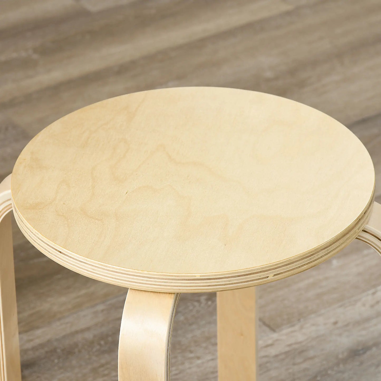 Round Stackable Chairs Set of 4, 18-Inch Backless Stacking Stools for Kitchen, Dining Room, Office, Outdoors Bar Stools at Gallery Canada