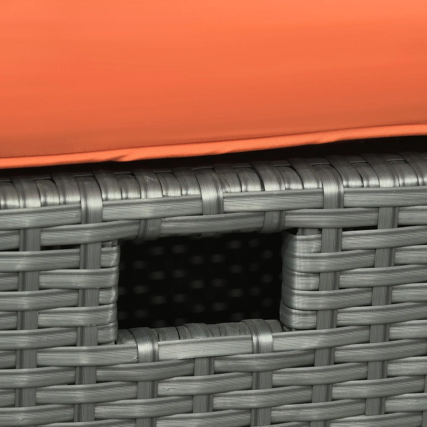 6-Piece PE Wicker Patio Sectional Set, Sofa, 2 Chairs, 2 Footstools, Table, Orange Patio Furniture Sets at Gallery Canada