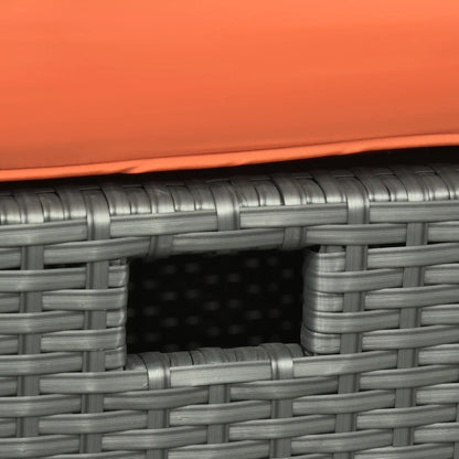 6-Piece PE Wicker Patio Sectional Set, Sofa, 2 Chairs, 2 Footstools, Table, Orange Patio Furniture Sets at Gallery Canada