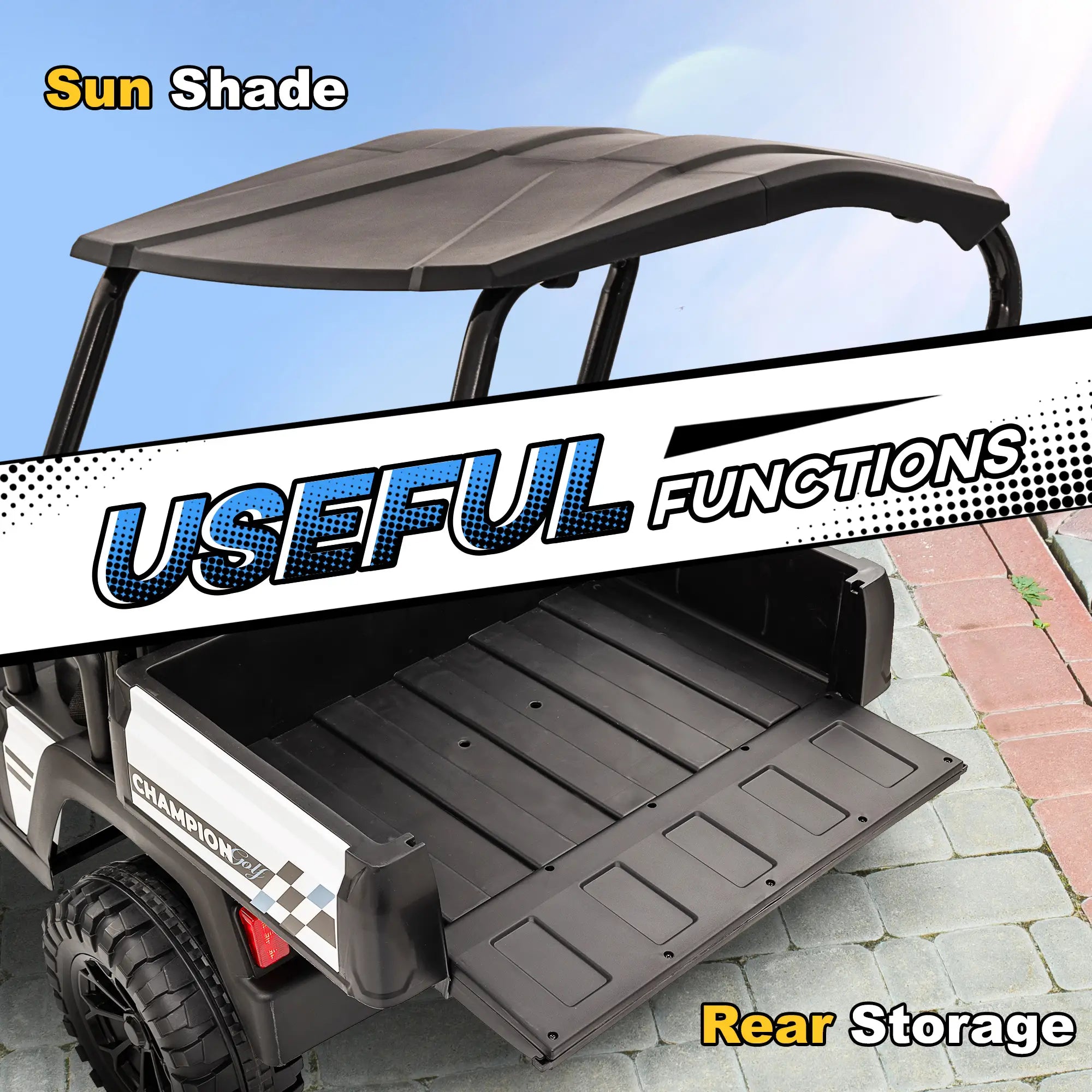 24V 2 Seater Kids Electric Car, Remote Control, 4 Wheels, Black Electric Toy Cars at Gallery Canada