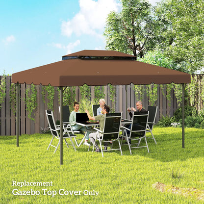 13' x 10' Gazebo Canopy, Double Vented Roof, Coffee Gazebo Canopy Replacement at Gallery Canada