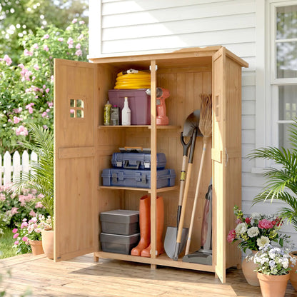 4x1.5ft Wooden Garden Storage Shed, Outdoor Tool Cabinet, Double Door Sheds at Gallery Canada