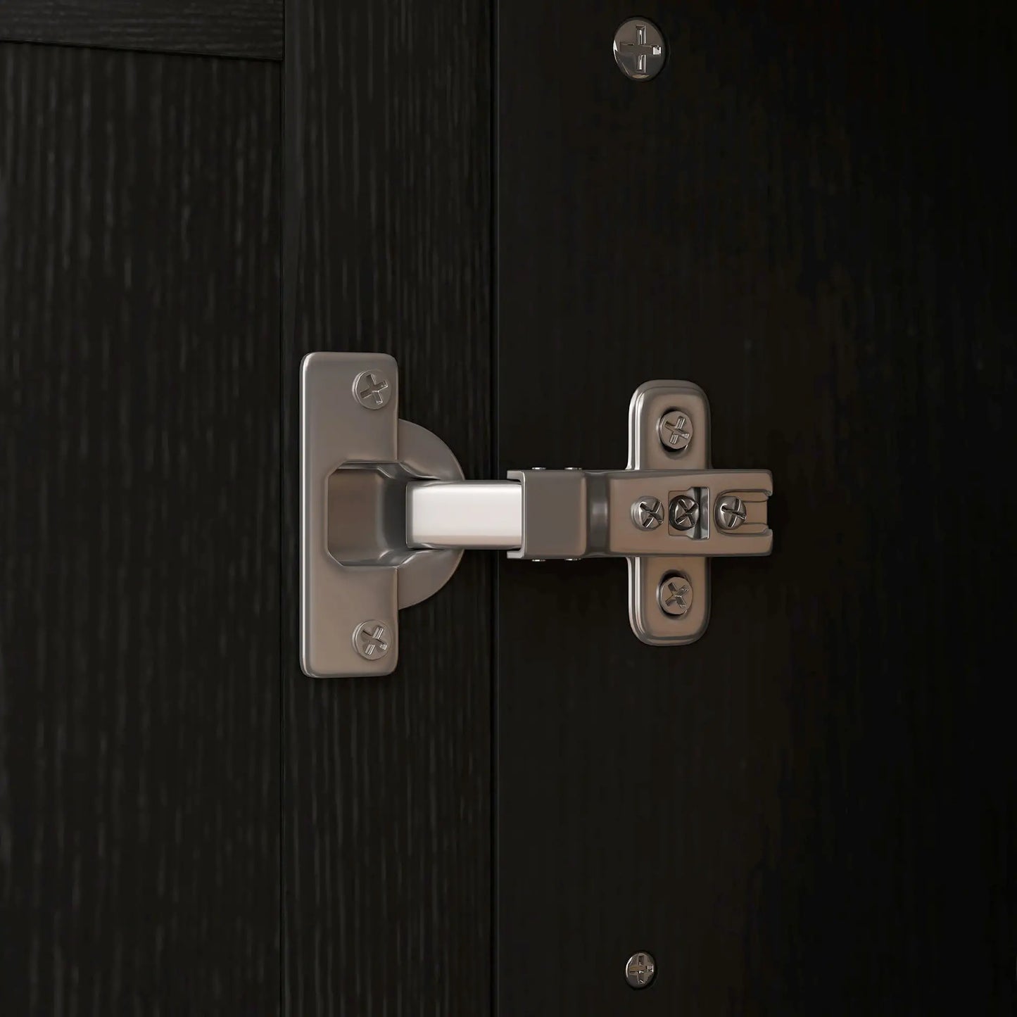 Modern Storage Cabinet, Adjustable Shelf, 23.6" x 11.8" x 35.4", Black Storage Cabinets at Gallery Canada