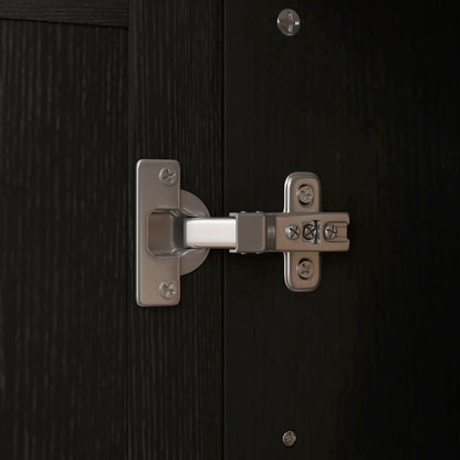 Modern Storage Cabinet, Adjustable Shelf, 23.6" x 11.8" x 35.4", Black Storage Cabinets at Gallery Canada