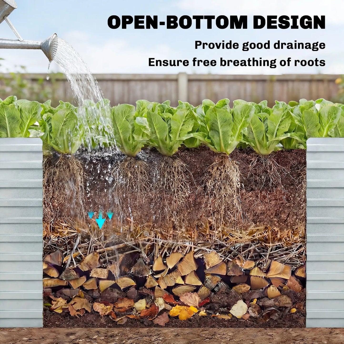 8' x 4' x 2' Raised Garden Bed, Galvanized Planter Box, Silver Galvanized Planter Boxes at Gallery Canada