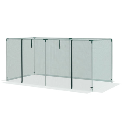 Galvanized Steel Crop Cage, Plant Protection Tent, 8' x 4', Green Walk In Greenhouses Green and Silver at Gallery Canada