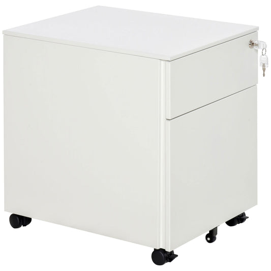 Lockable File Cabinet, Steel Filing Cabinet on Wheels for Legal, A4, Letter Size, with Pencil Tray for Home Office - Gallery Canada