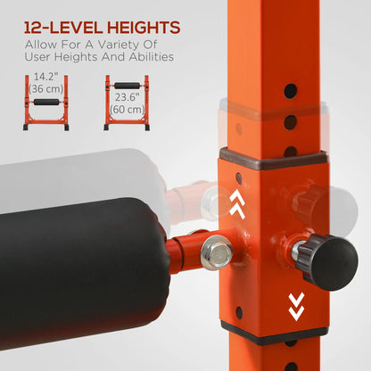 Bulgarian Split Squat Stand, 12-Level Adjustable, Red Squat Machine at Gallery Canada
