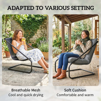 3 Piece Outdoor Bistro Set, 2 Chairs And Table, Light Grey Bistro Sets at Gallery Canada