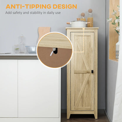 48" Farmhouse Kitchen Pantry Cabinet, Adjustable Shelves, Natural Kitchen Pantry Cabinets at Gallery Canada