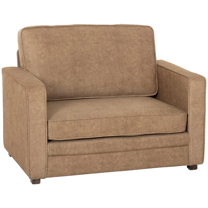 Velvet Fabric Armchair, Wide Seat, Spring Cushion, Solid Wood Legs, Brown Single Sofas at Gallery Canada