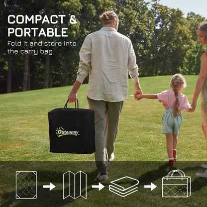 Reversible Outdoor RV Rug, Patio Floor Mat, 6' x 9', Grey and Cream Garden Decor at Gallery Canada