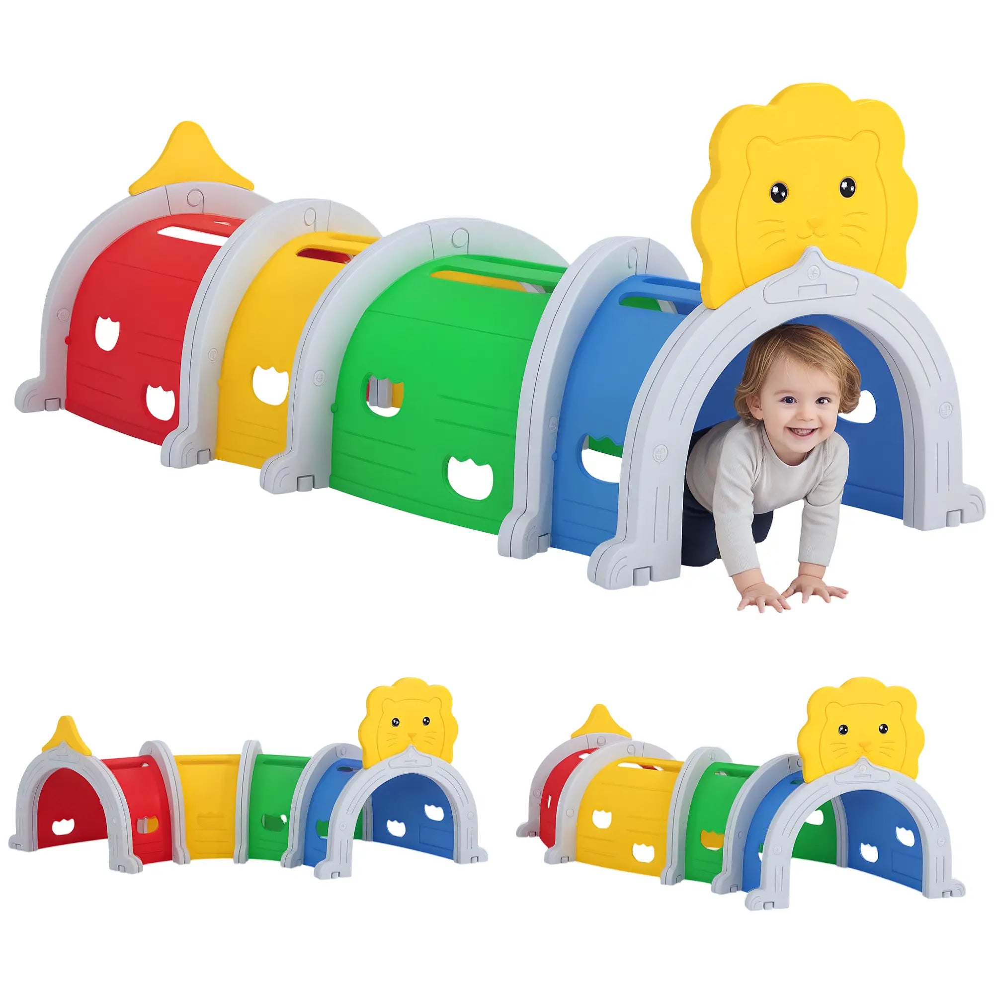 Lion Design Tunnel for Kids, 3-6 Years, Multicoloured Children's Play Tunnels at Gallery Canada
