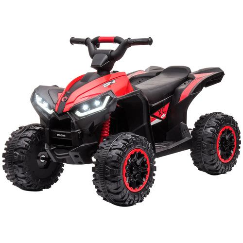 Kids 4 Wheeler Quad, Music, Headlights, High Low Speed, 3-5 Years, Red