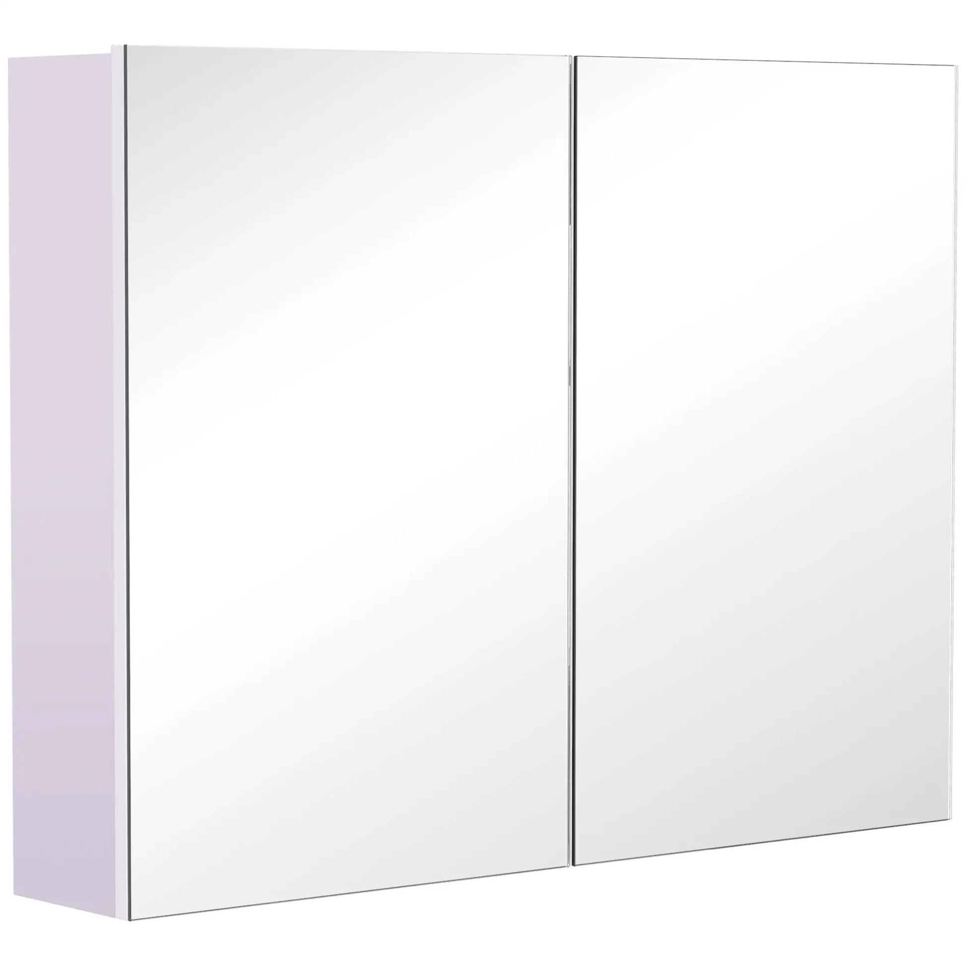 Wall-Mounted Bathroom Mirror Cabinet, Double Doors, Adjustable Shelf, Lilac Mirror Medicine Cabinets Light Lilac at Gallery Canada
