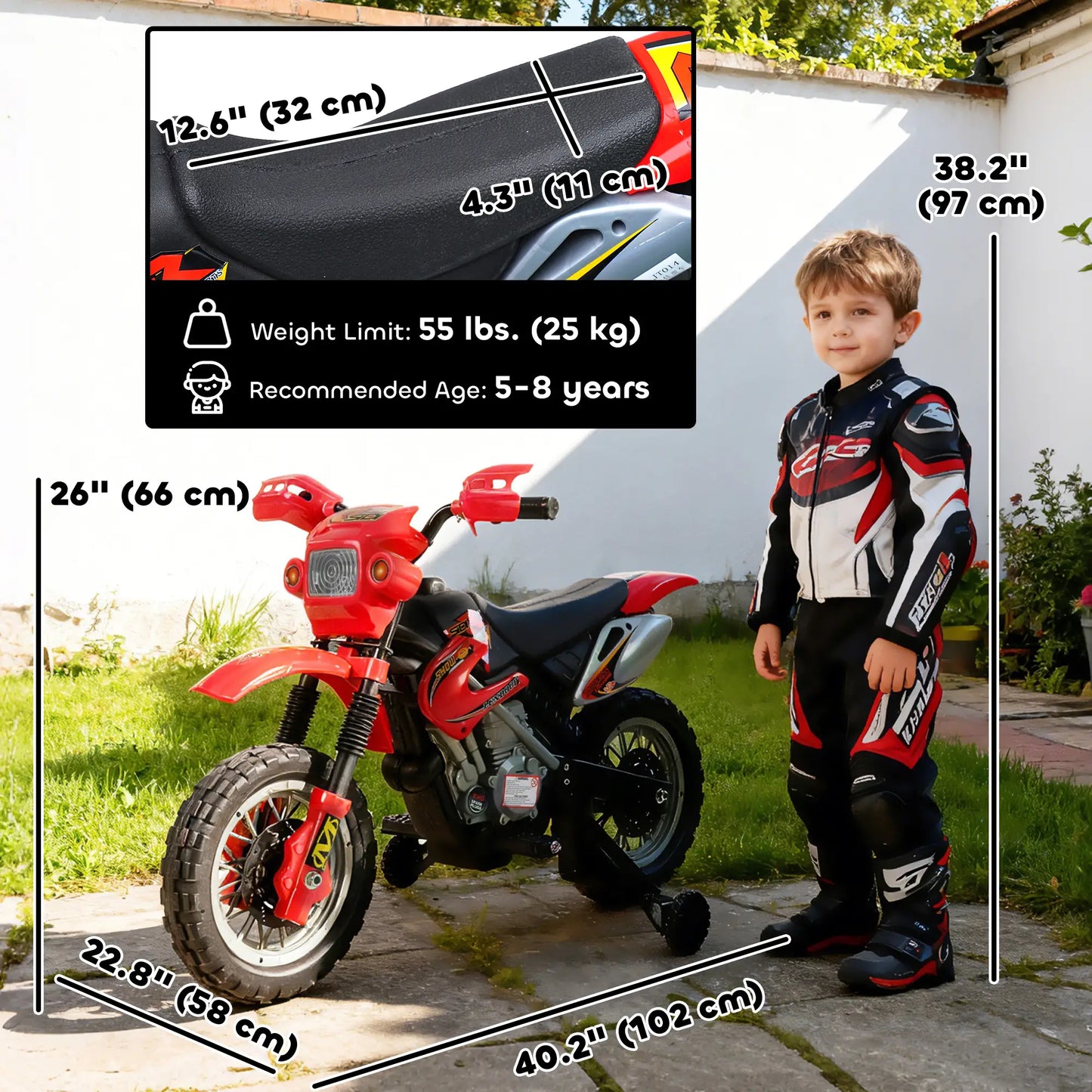 6V Electric Ride On Motorcycle, For 3-6 Year Olds, Red Electric Motorcycles at Gallery Canada