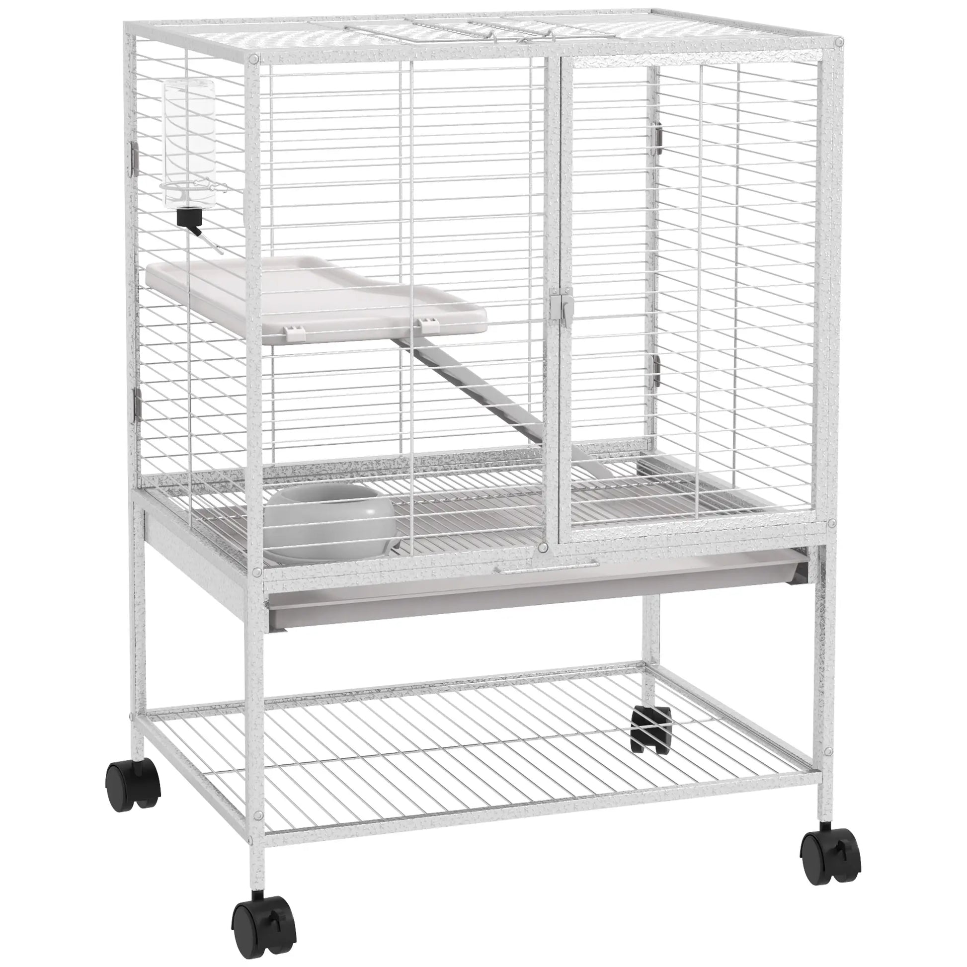 Small Animal Cage 34"H, Removable Tray, Storage Shelf, Light Grey Houses & Habitats at Gallery Canada