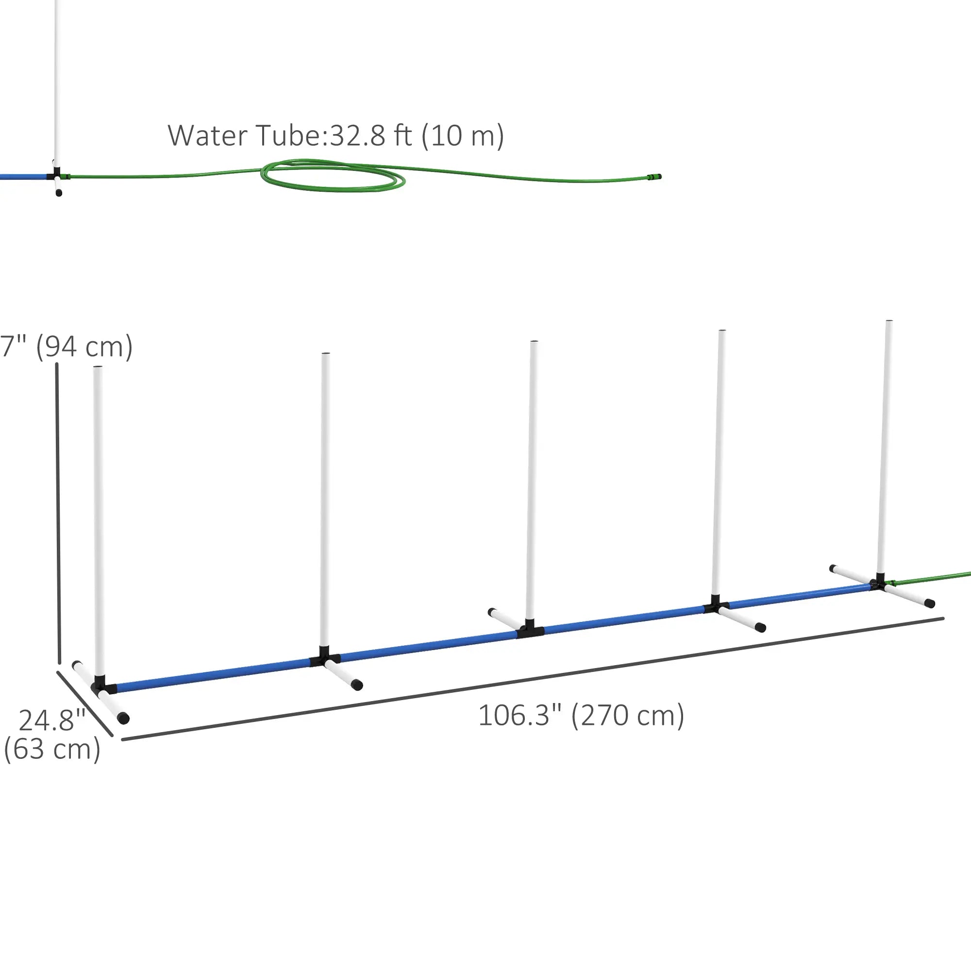 2PCs Dog Agility Kit, Weave Poles, Spray Tube, Whistle, Carry Bag, White Dog Agility Training Equipment at Gallery Canada