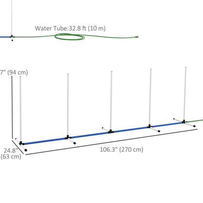 2PCs Dog Agility Kit, Weave Poles, Spray Tube, Whistle, Carry Bag, White Dog Agility Training Equipment at Gallery Canada