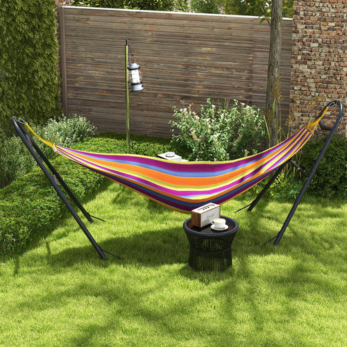 10.3ft Adjustable Hammock Stand, Fits 9-14ft Hammocks, 450lbs Capacity, Black
