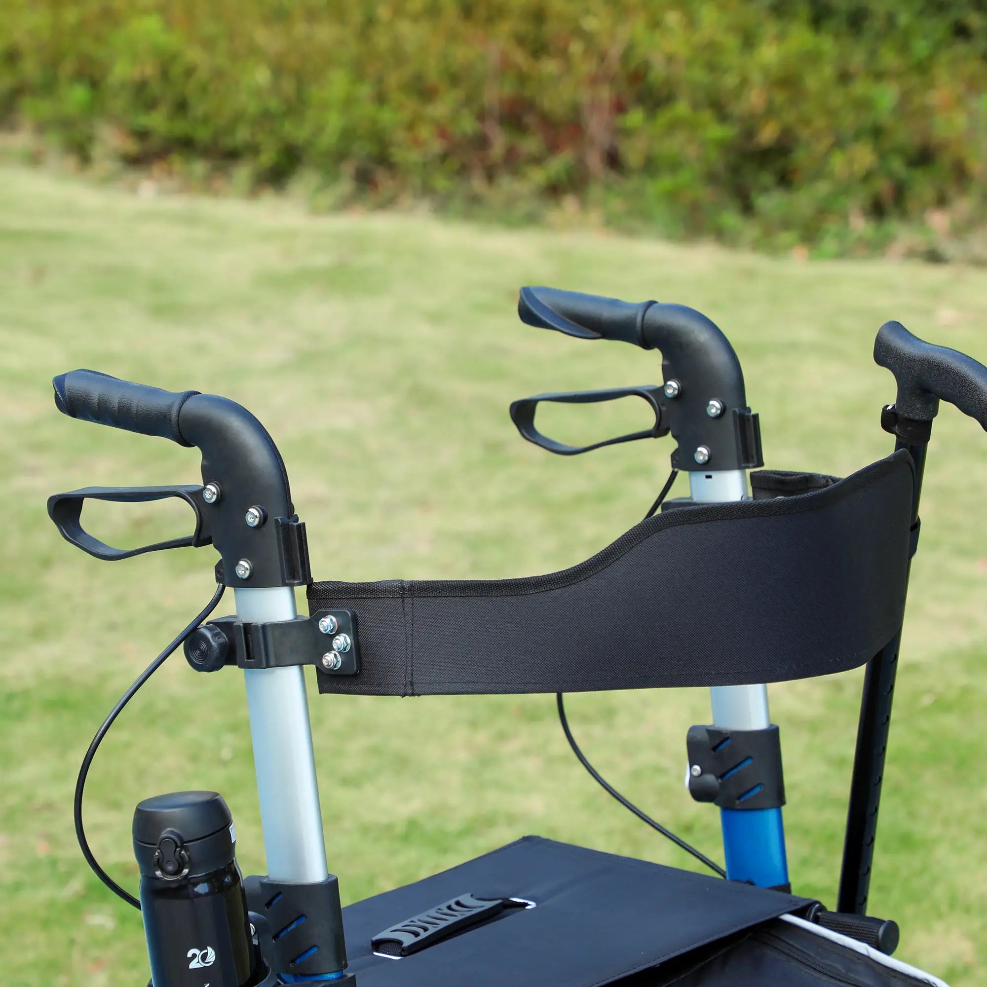 Lightweight Folding Walker, Large Seat, Adjustable Handle, Blue Knee Walker & Wheelchair Ramps at Gallery Canada