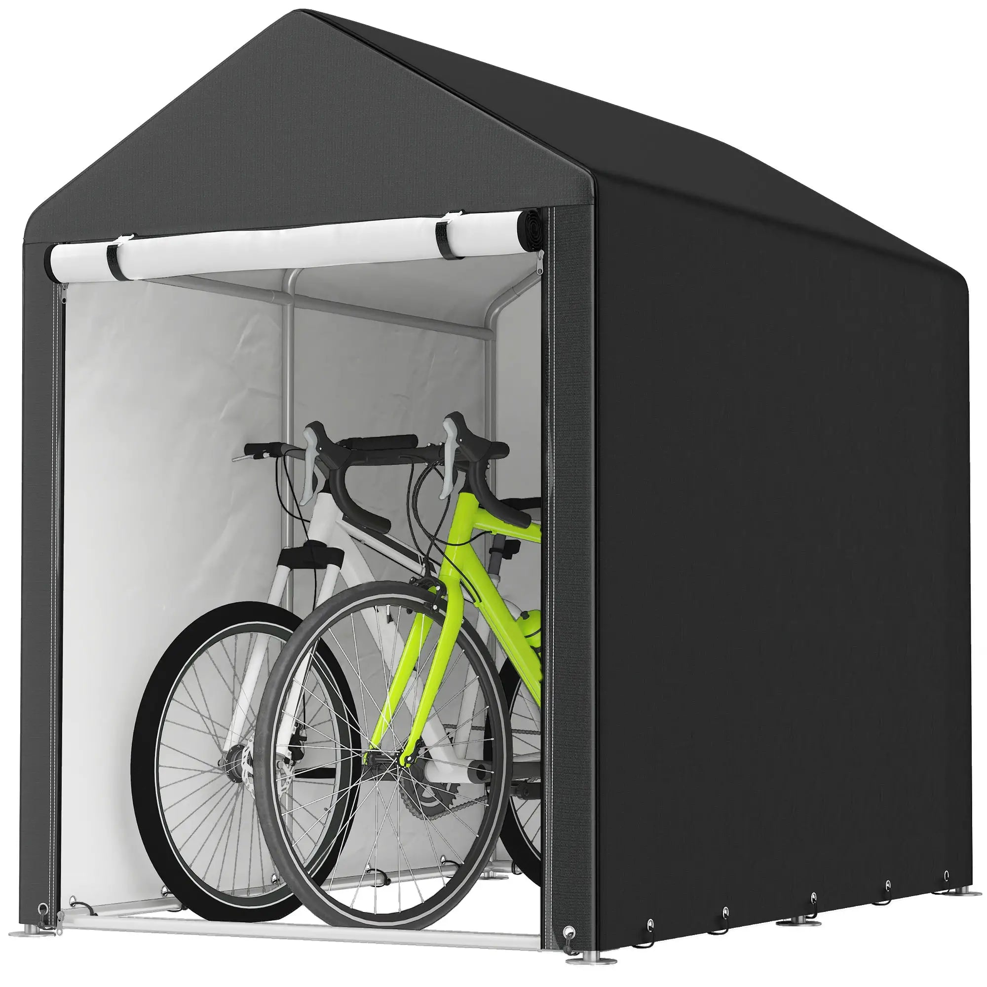 4 x 6ft Outdoor Storage Shed Tent, Portable, Roll-up Door Portable Shed at Gallery Canada