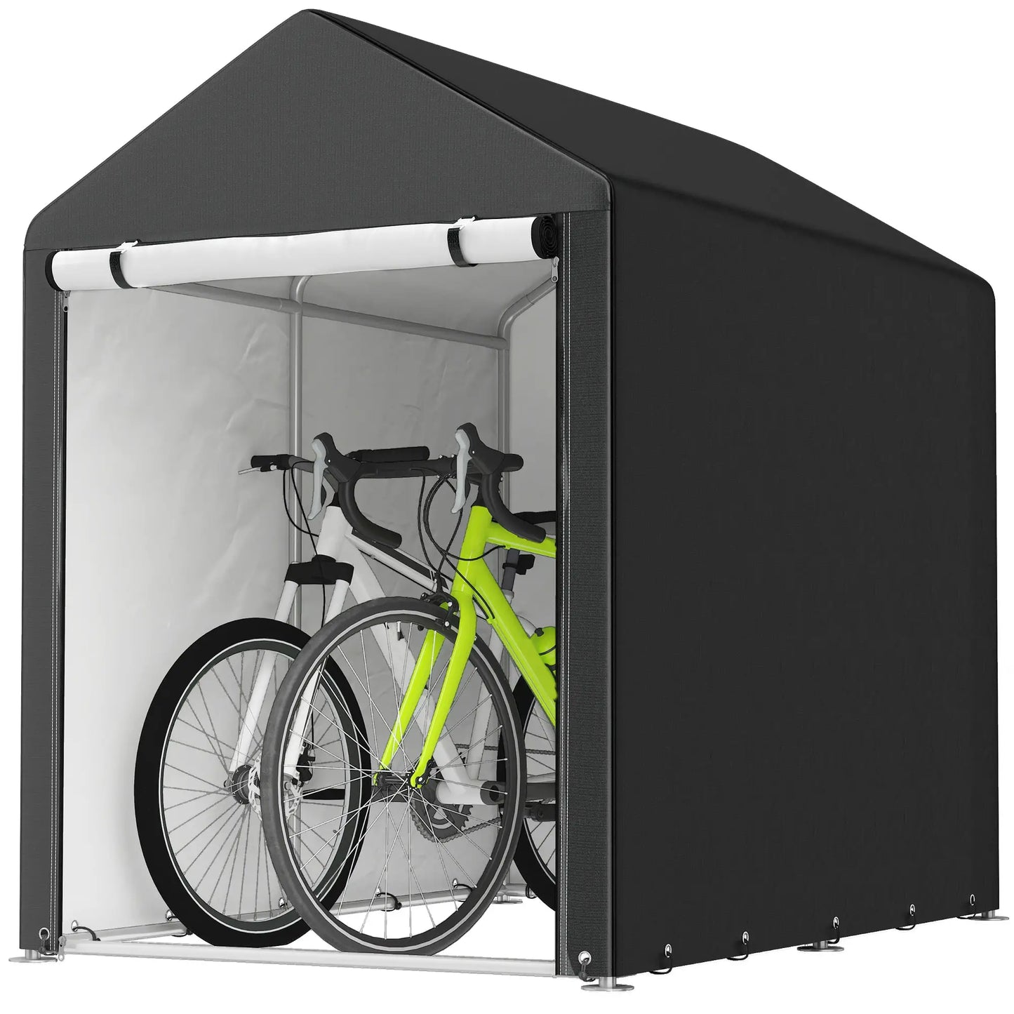 4 x 6ft Outdoor Storage Shed Tent, Portable, Roll-up Door Portable Shed at Gallery Canada