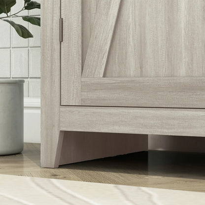 72" Freestanding Storage Cabinet, Kitchen Pantry with Doors, Shelves, Grey Kitchen Pantry Cabinets at Gallery Canada