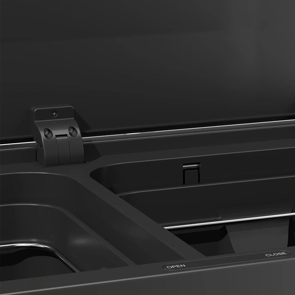 60L Touchless Trash Can, Dual Compartment, Stainless Steel, Black