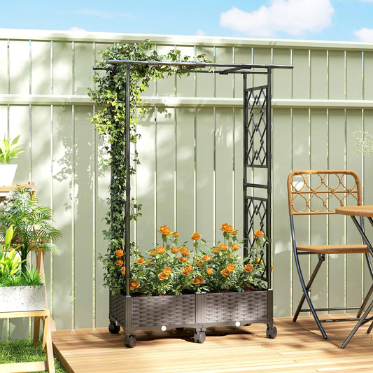 Raised Garden Bed With Arch Trellis, On Wheels, For Climbing Plants Raised Garden Beds Options at Gallery Canada