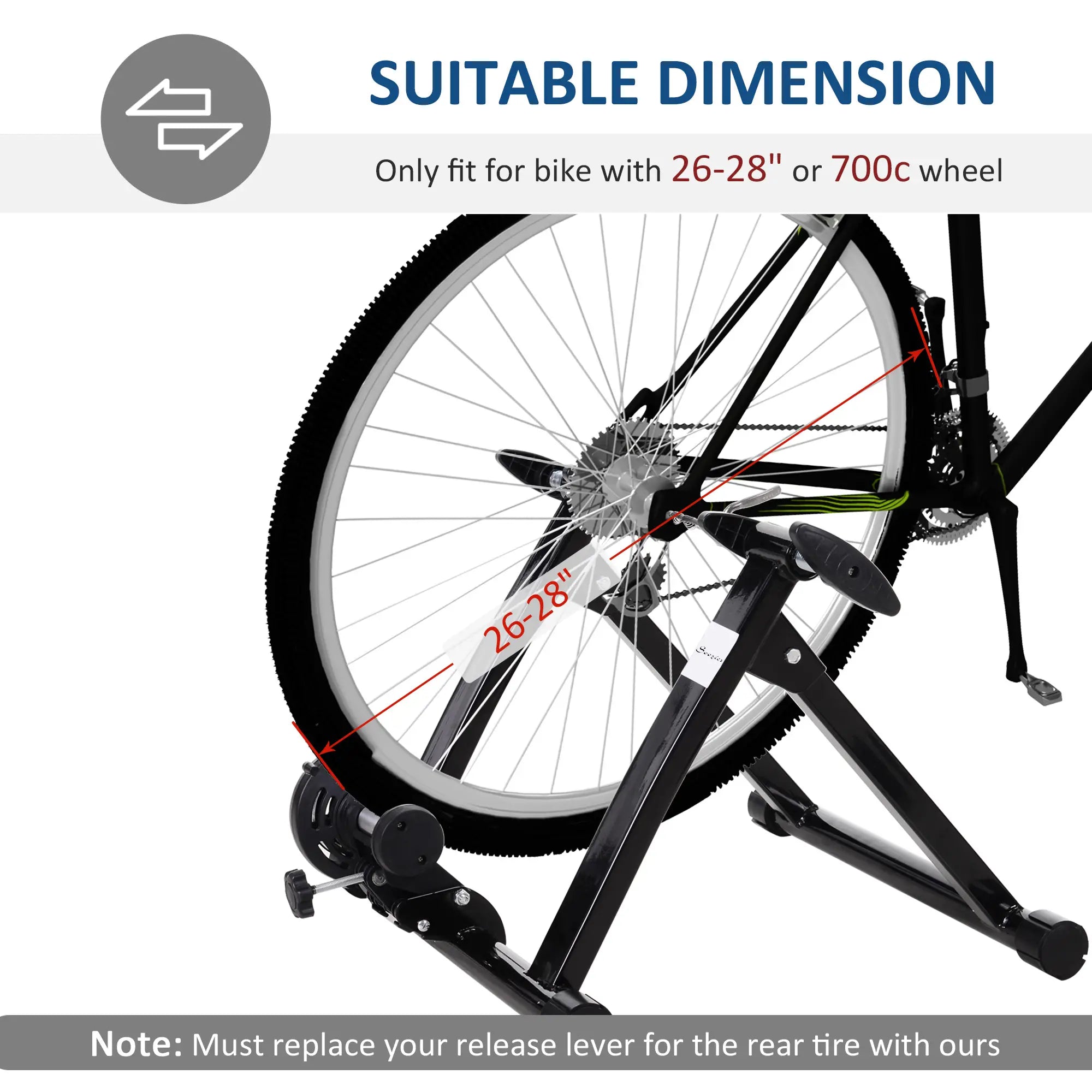 Foldable Indoor Bike Trainer, 26-28